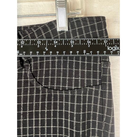 Seven7 Windowpane plaid pants in black/white, size 14, EUC - Picture 6 of 9